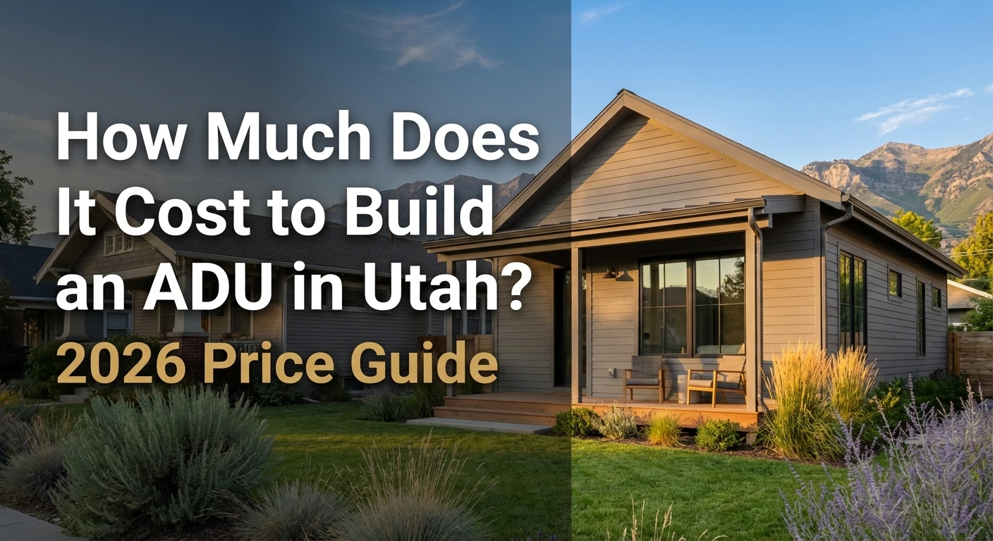 Utah ADU cost planning guide — 2026 prices by type and city