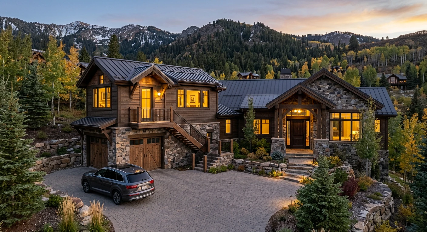 Park City above-garage ADU and detached accessory apartment example — mountain home with garage and above-garage ADU potential