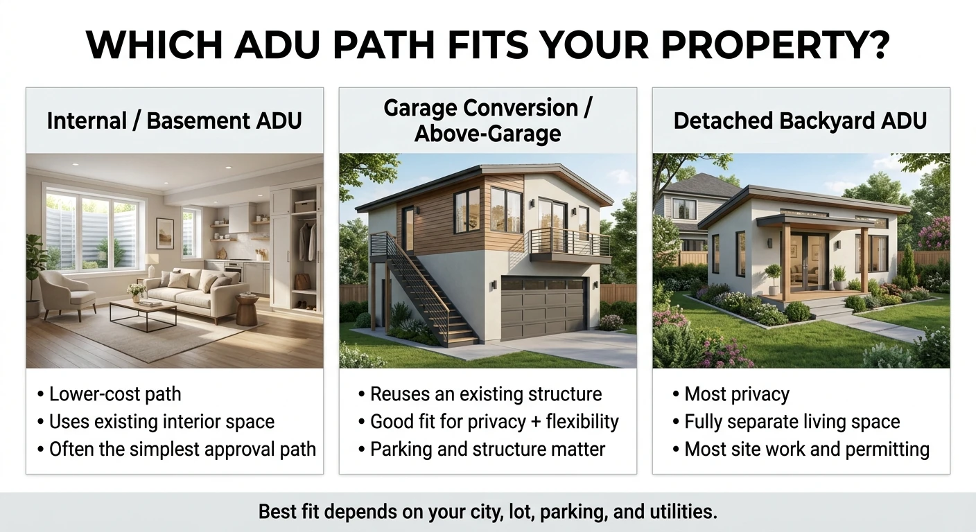 Internal versus detached ADU comparison for Salt Lake County homes