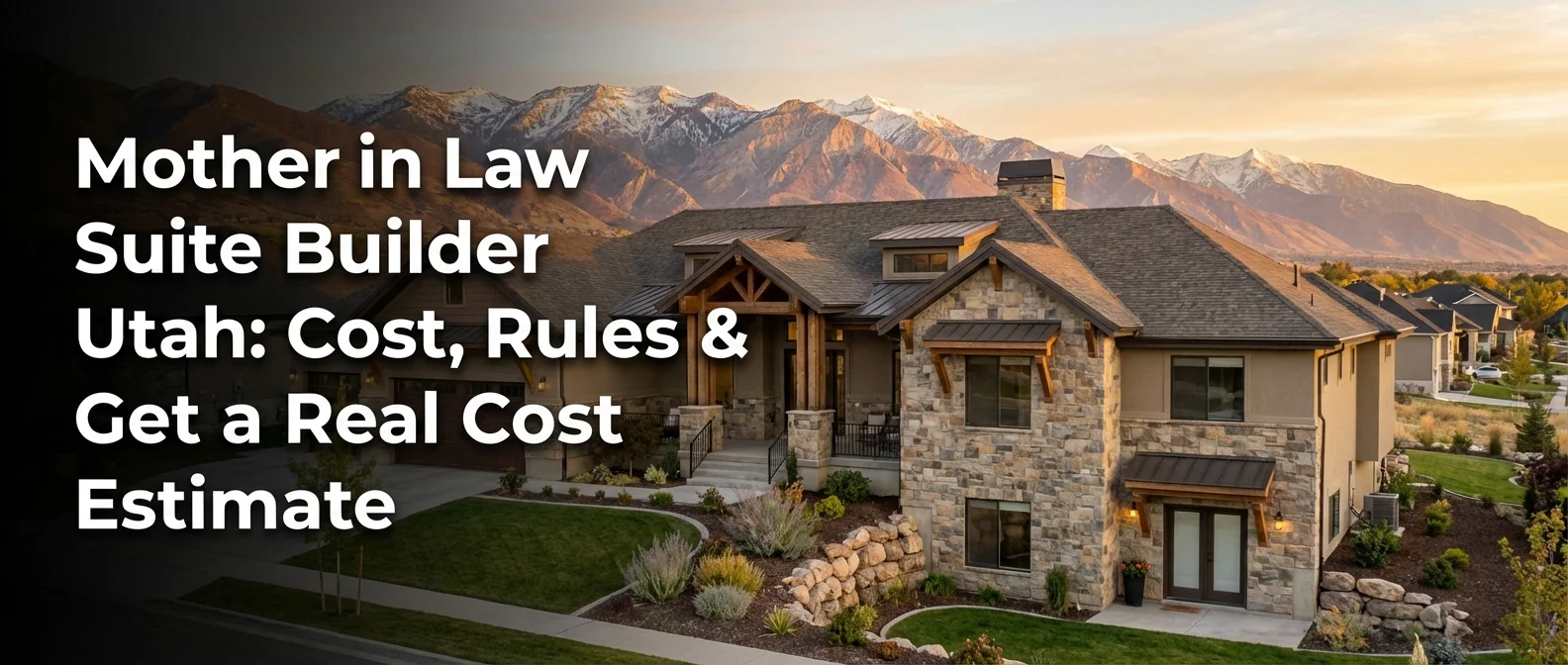Mother-in-law suite builder Utah — cost, rules, and build paths for in-law suites in Utah (2026)
